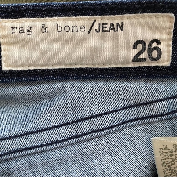 Rag & Bone Mid-Rise Skinny Dark Indigo Wash Jeans 26 - Picture 5 of 10